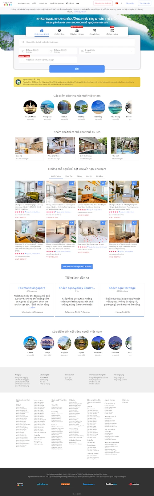 Mẫu website đặt phòng khách sạn