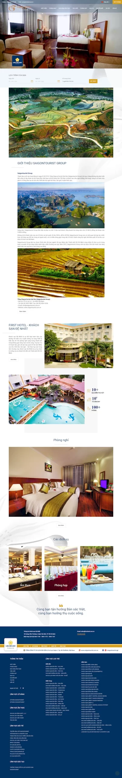 Mẫu website đặt phòng khách sạn