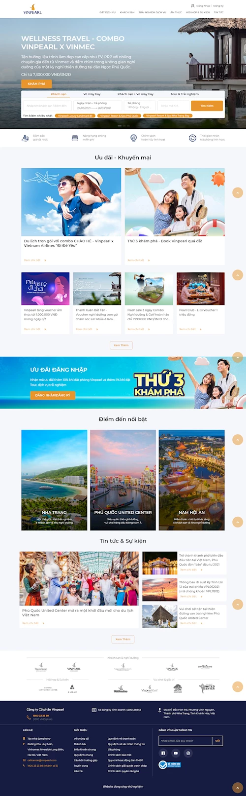 Mẫu website đặt phòng khách sạn
