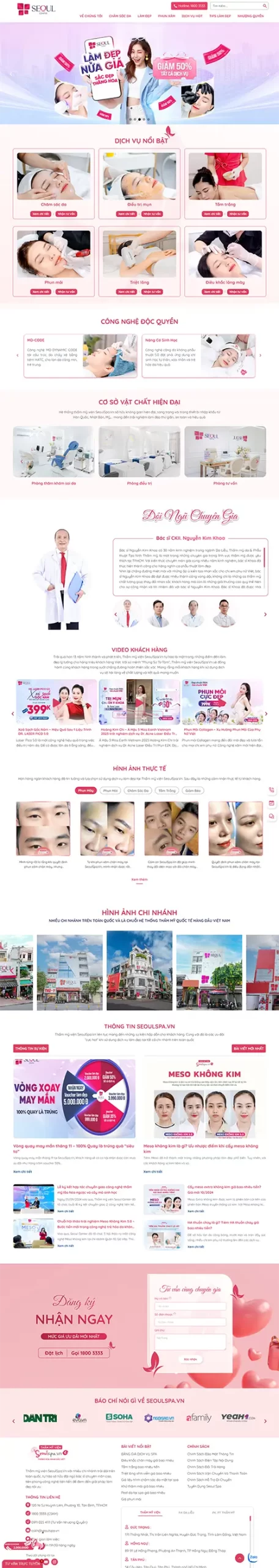 Mẫu website đặt phòng khách sạn