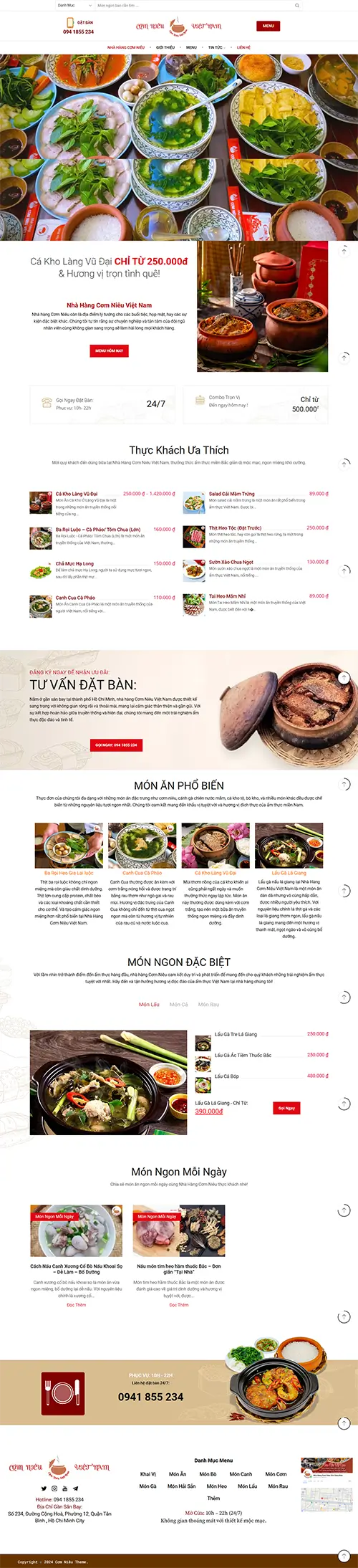 Mẫu website đặt phòng khách sạn