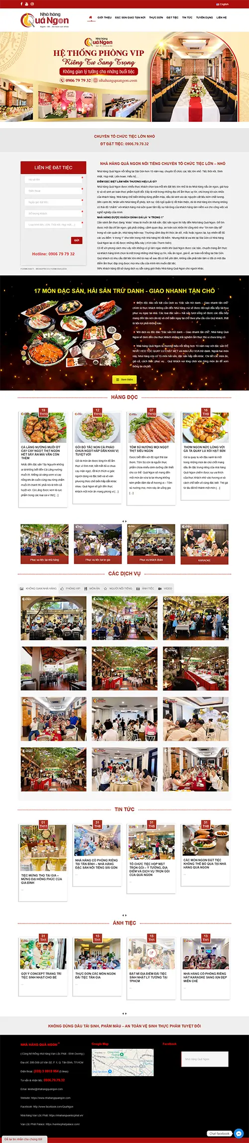 Mẫu website đặt phòng khách sạn