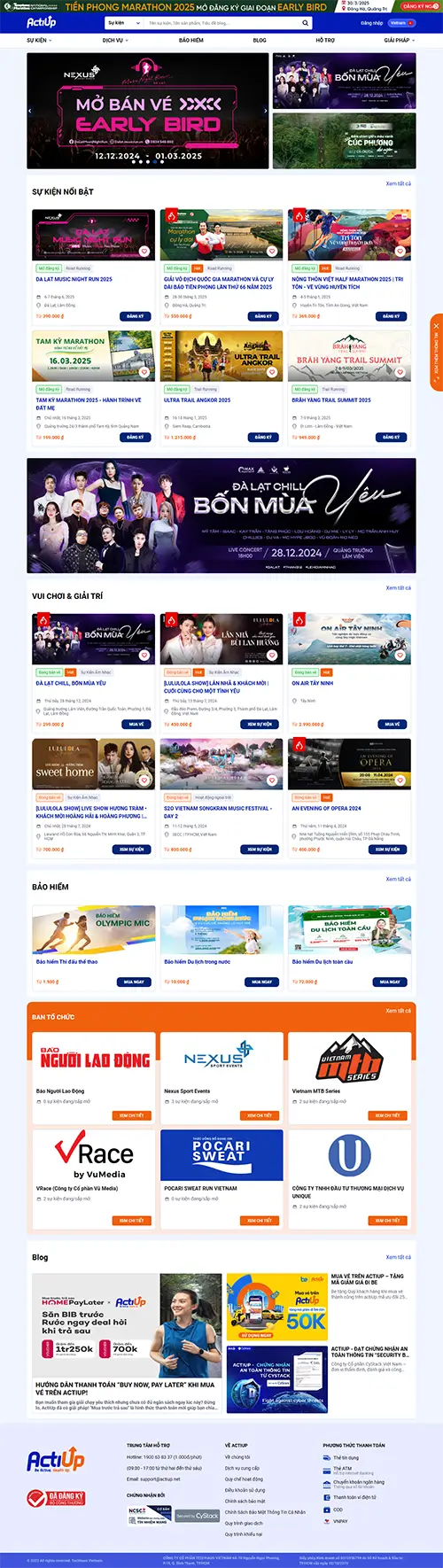 Mẫu website đặt phòng khách sạn