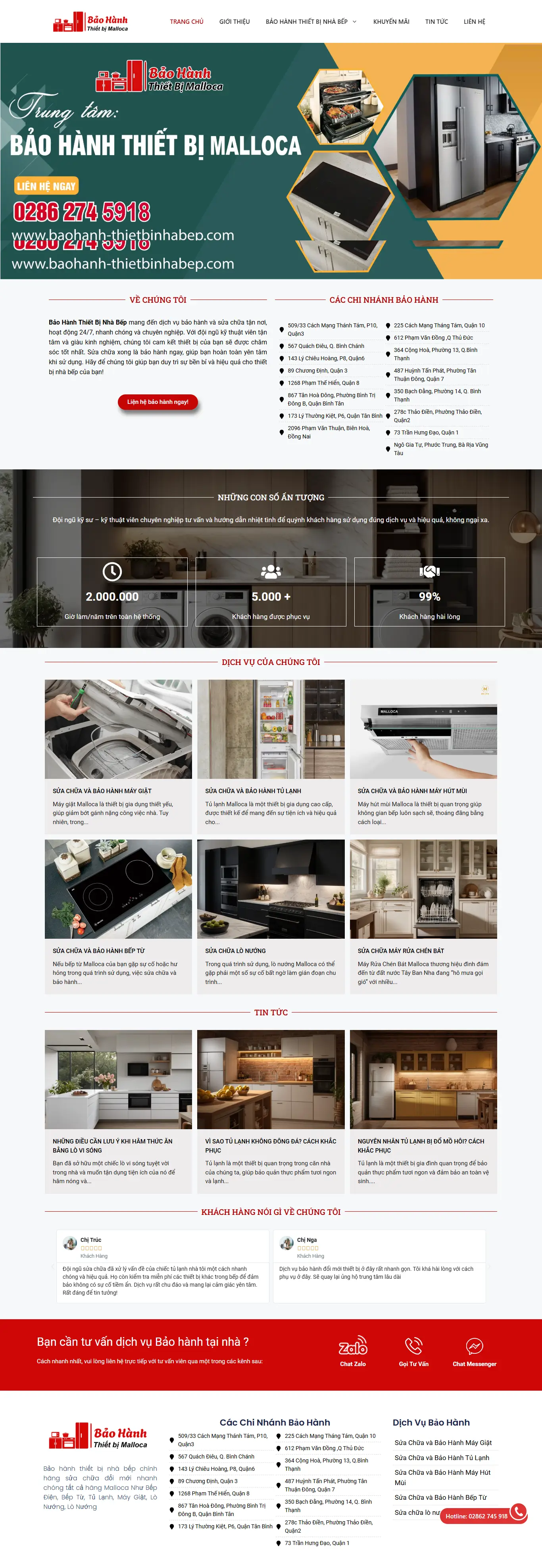 Mẫu website đặt phòng khách sạn