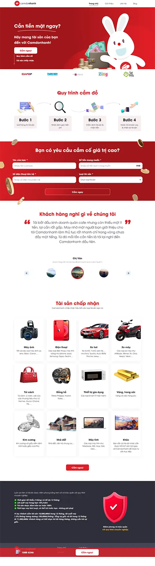 Mẫu website đặt phòng khách sạn