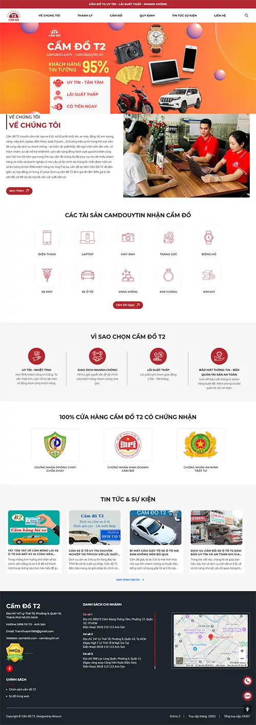 Mẫu website đặt phòng khách sạn