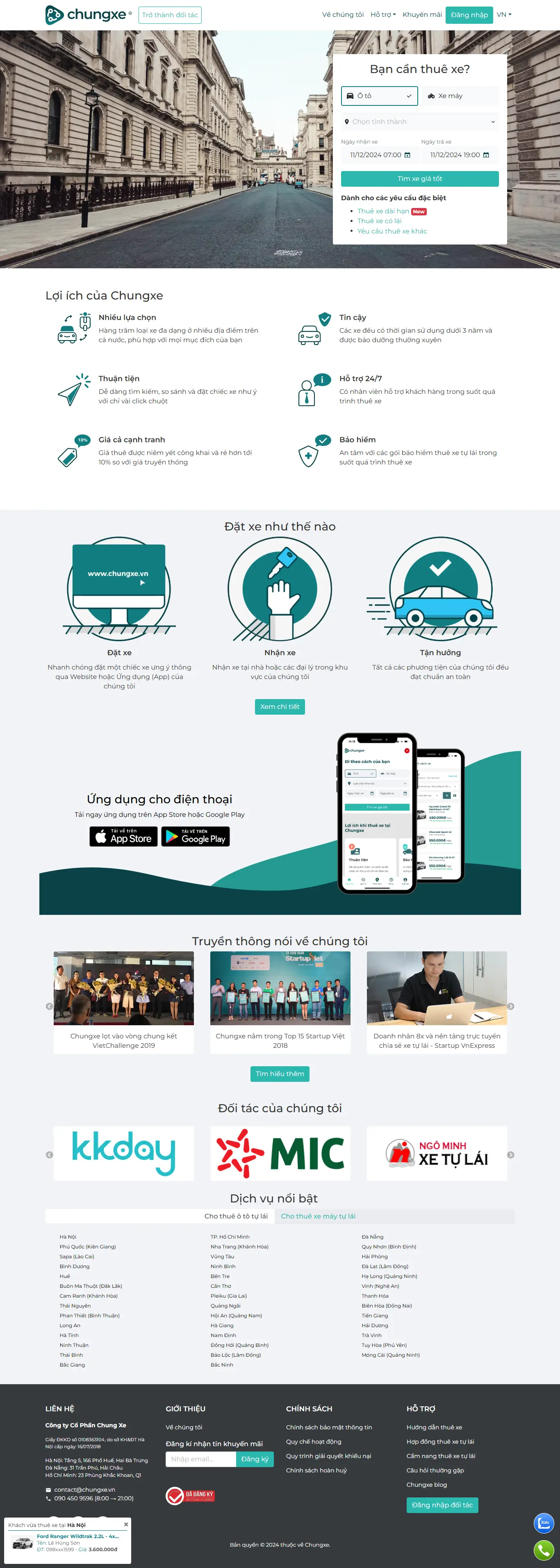 Mẫu website đặt phòng khách sạn