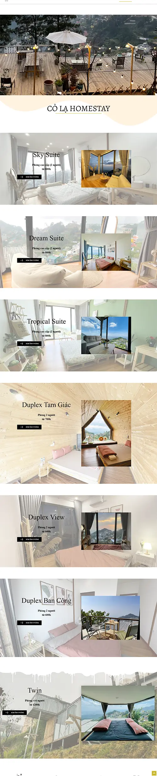 Mẫu website đặt phòng khách sạn