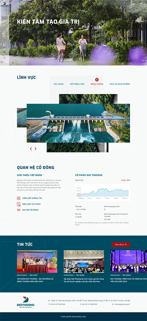 Mẫu website đặt phòng khách sạn