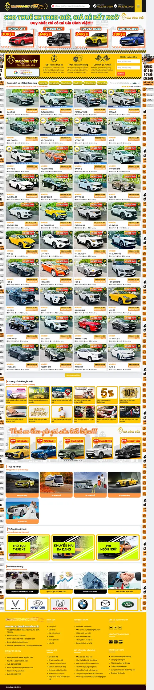 Mẫu website đặt phòng khách sạn