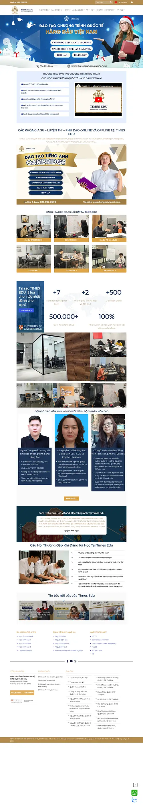 Mẫu website đặt phòng khách sạn