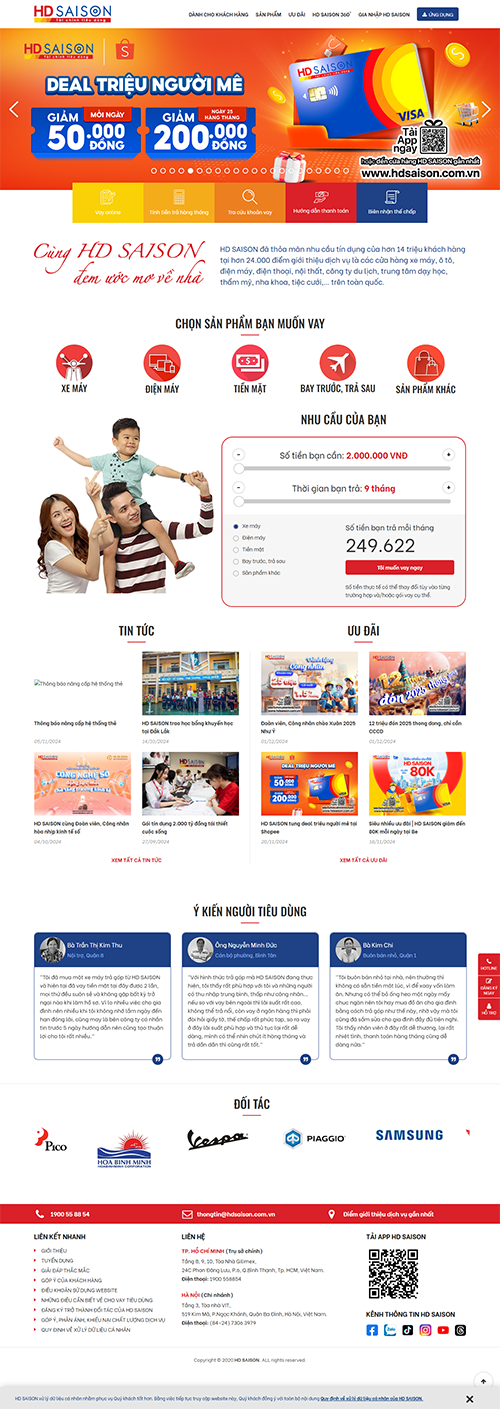 Mẫu website đặt phòng khách sạn