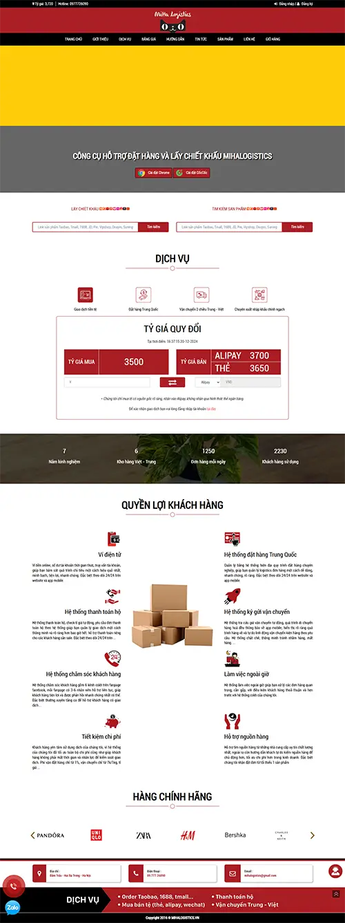 Mẫu website đặt phòng khách sạn