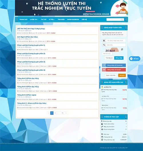 Mẫu website đặt phòng khách sạn