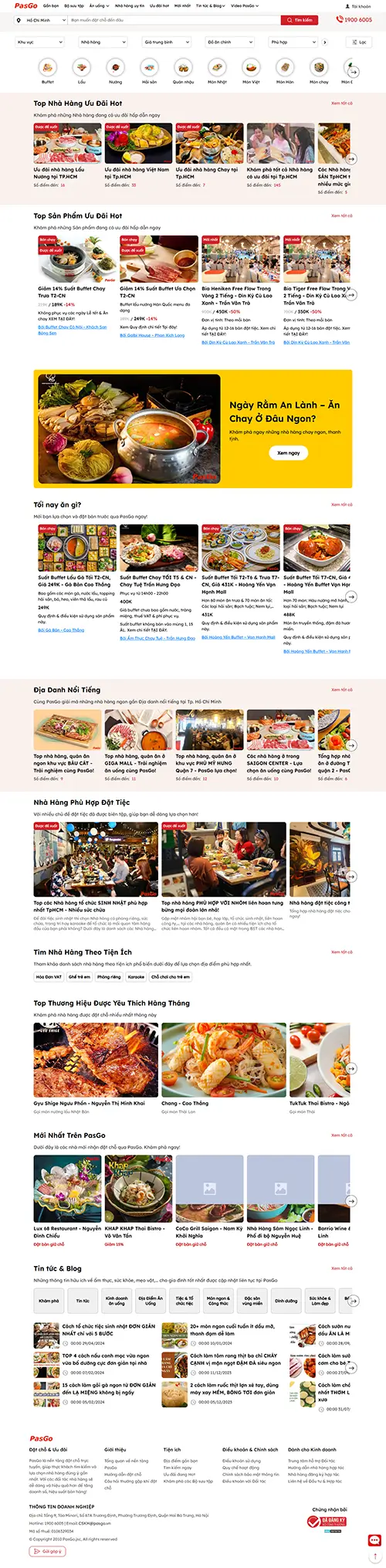Mẫu website đặt phòng khách sạn