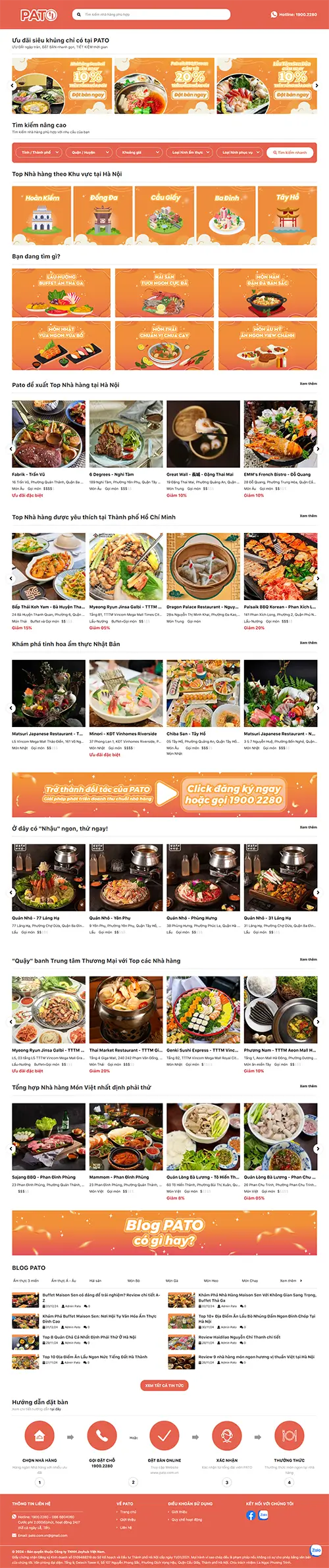 Mẫu website đặt phòng khách sạn