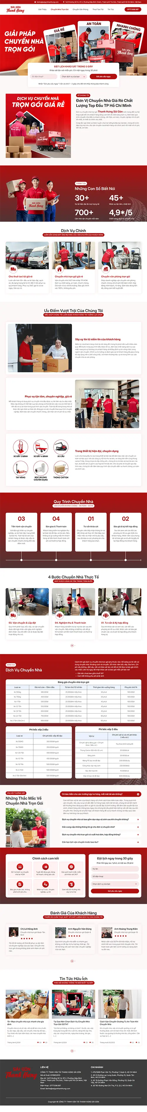 Mẫu website đặt phòng khách sạn