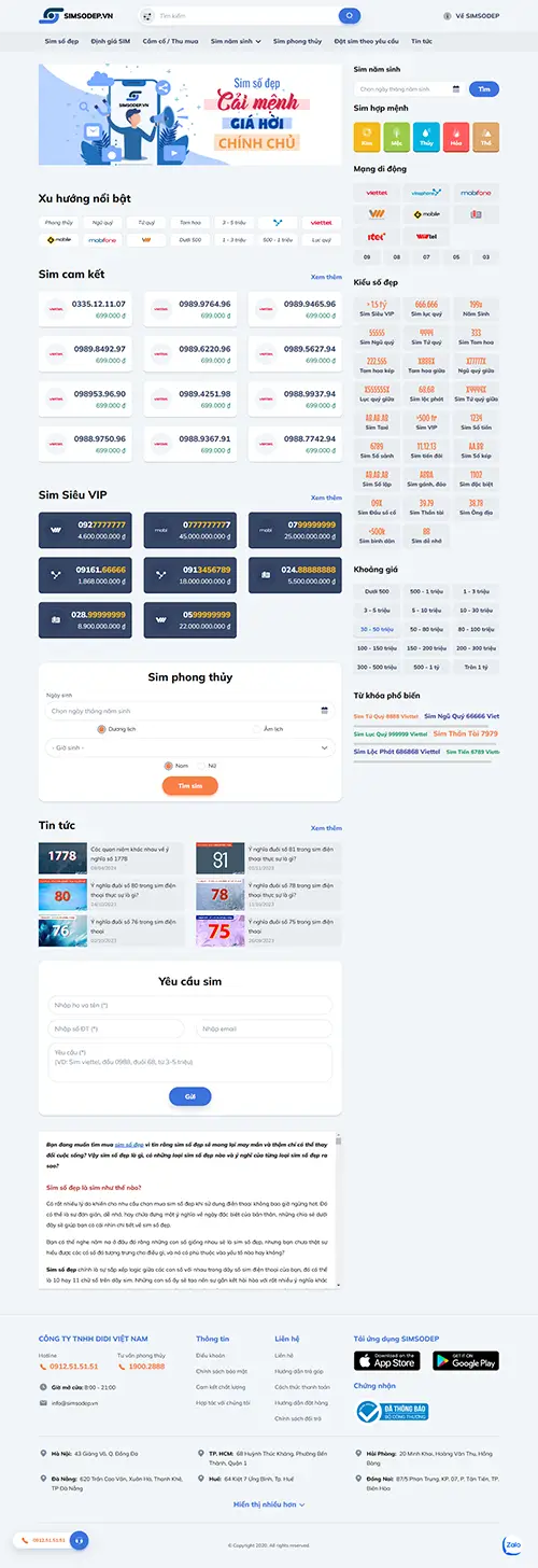 Mẫu website đặt phòng khách sạn