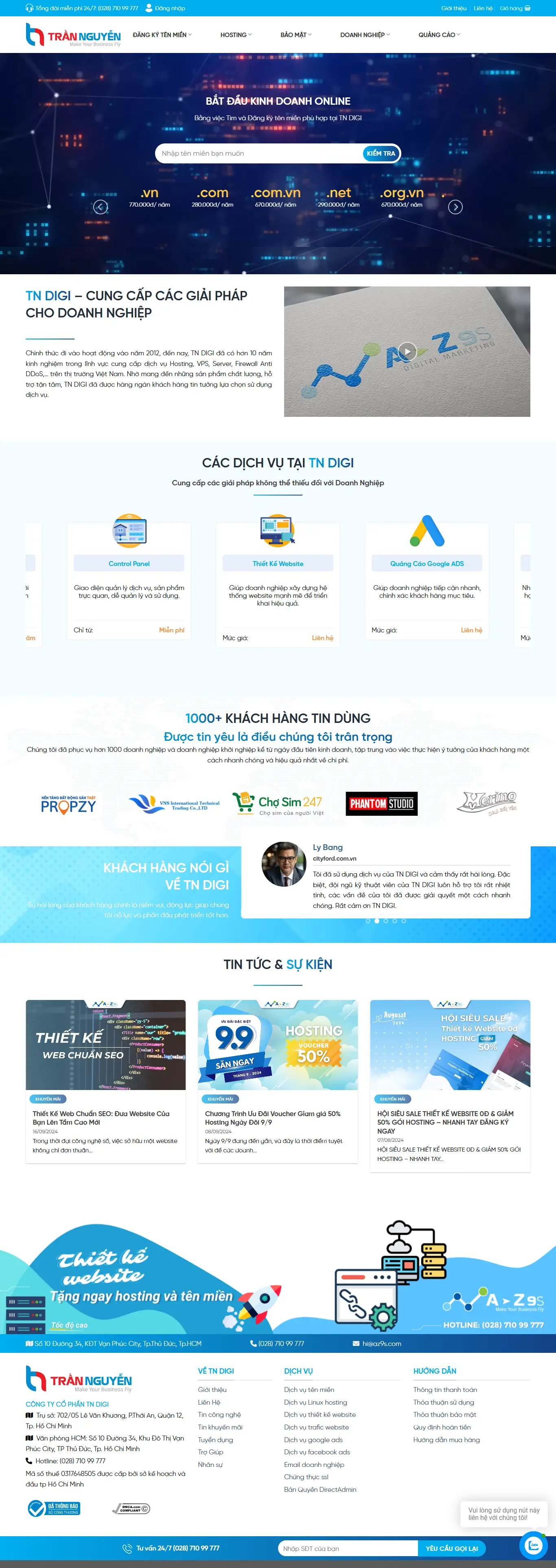 Mẫu website đặt phòng khách sạn