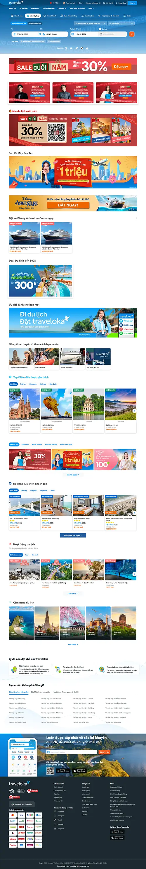 Mẫu website đặt phòng khách sạn