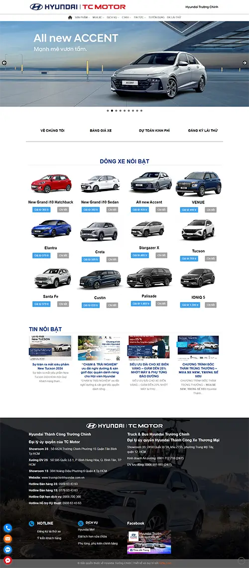 Mẫu website đặt phòng khách sạn