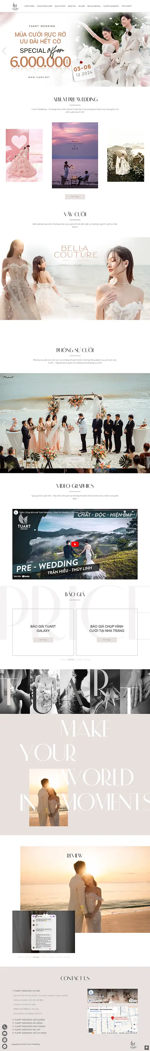 Mẫu website đặt phòng khách sạn