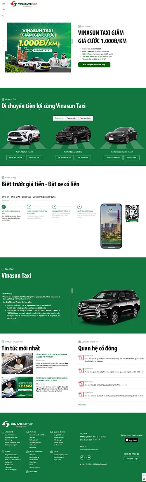 Mẫu website đặt phòng khách sạn