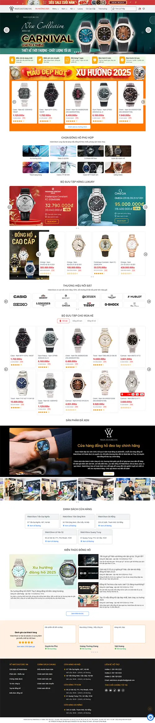 Mẫu website đặt phòng khách sạn