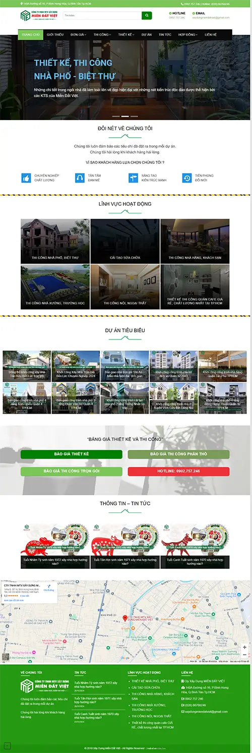 Mẫu website đặt phòng khách sạn