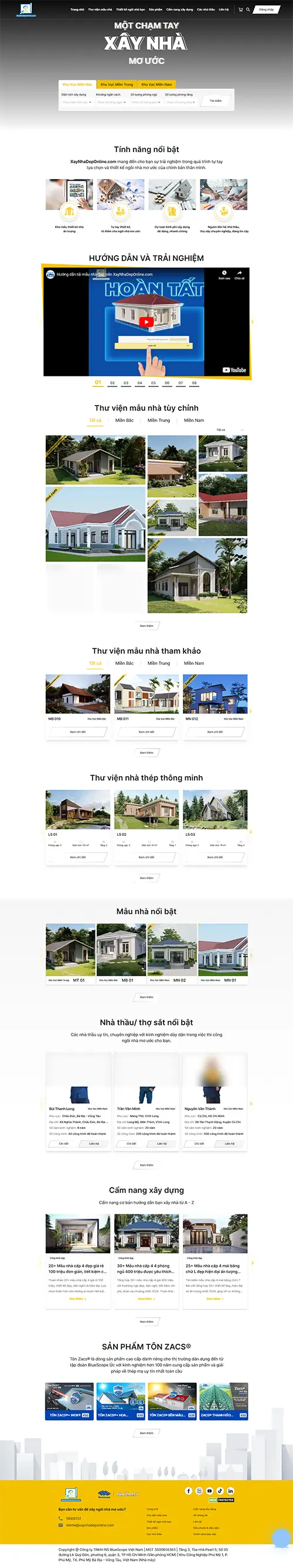 Mẫu website đặt phòng khách sạn