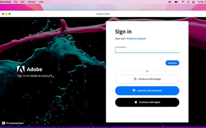 đăng ký 1 tài khoản Adobe bằng địa chỉ Email