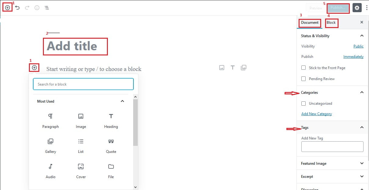 Hướng dẫn sử dụng WordPress Add new: Thêm bài viết mới