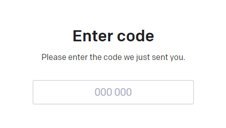 Chat GPT enter OTP code