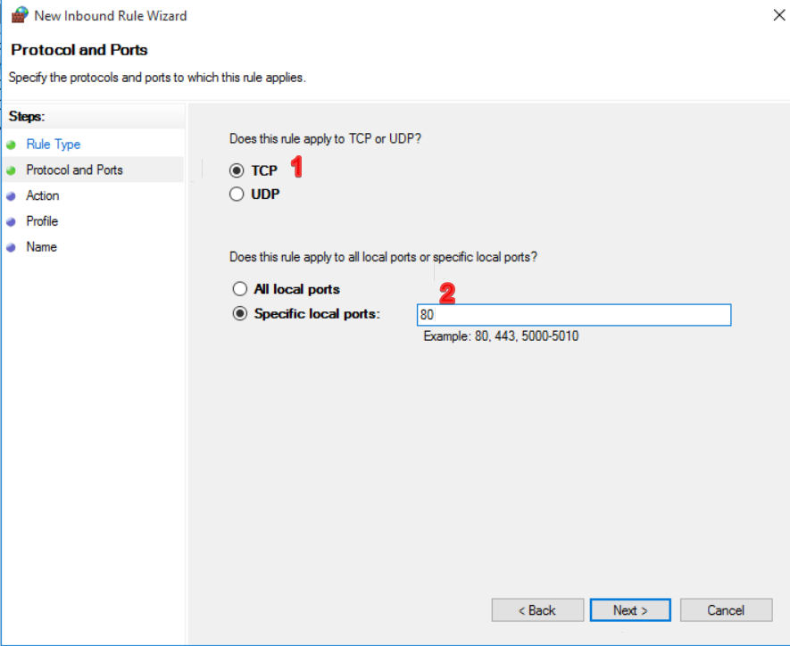huong dan mo port rule tren windows firewall 6462 4