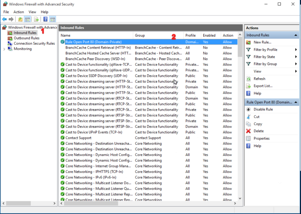 huong dan mo port rule tren windows firewall 6462 8