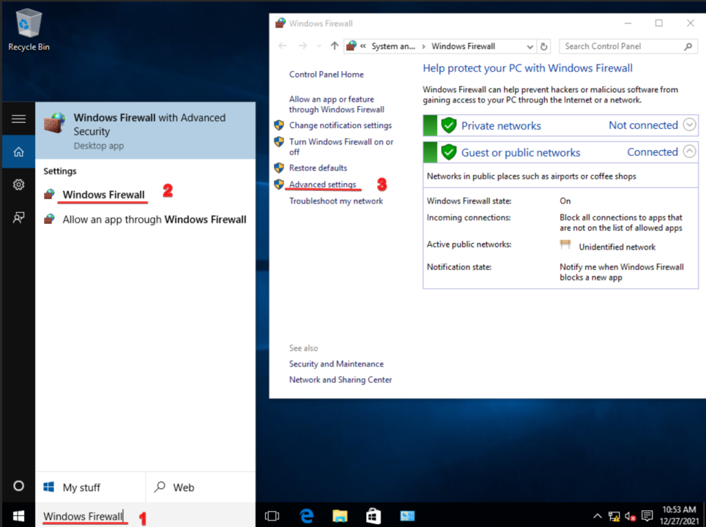 huong dan mo port rule tren windows firewall 6462