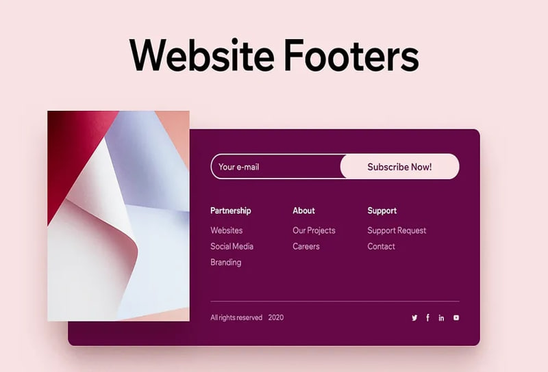 Những lưu ý quan trọng khi thiết kế footer website thu hút