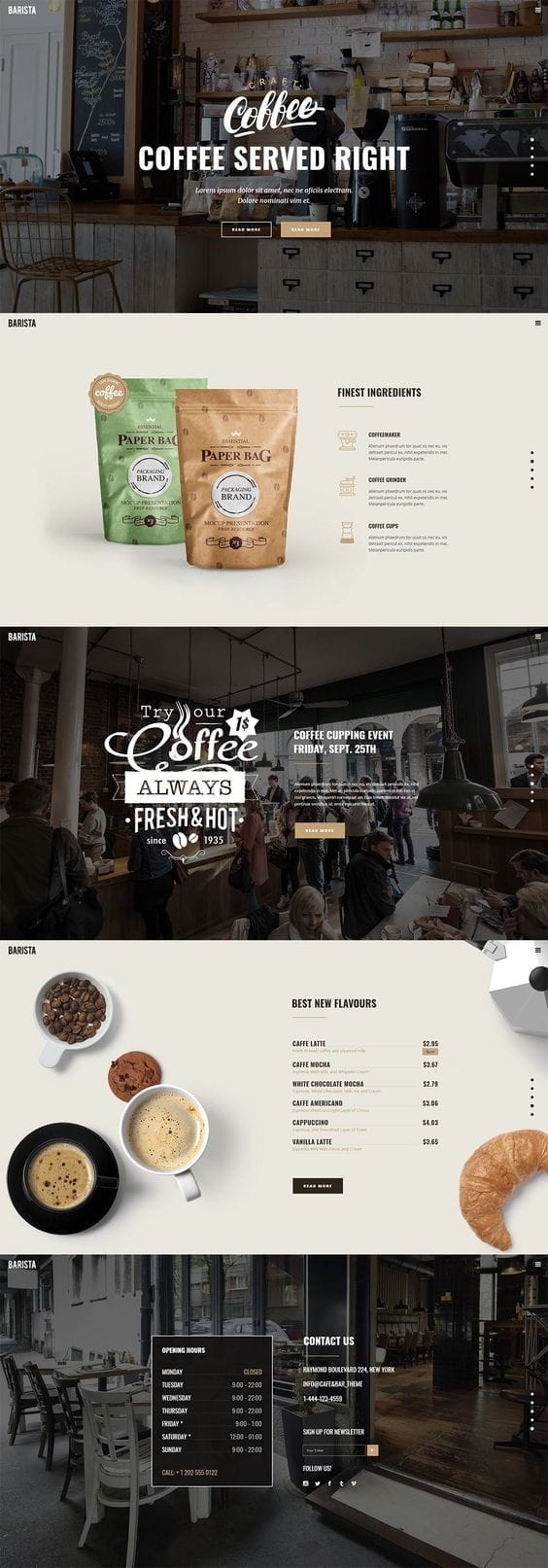 website quán cafe trà sữa